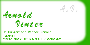 arnold vinter business card